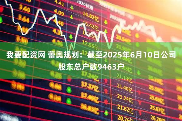 我要配资网 蕾奥规划：截至2025年6月10日公司股东总户数9463户