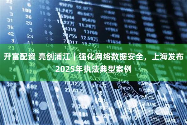 升富配资 亮剑浦江｜强化网络数据安全，上海发布2025年执法典型案例