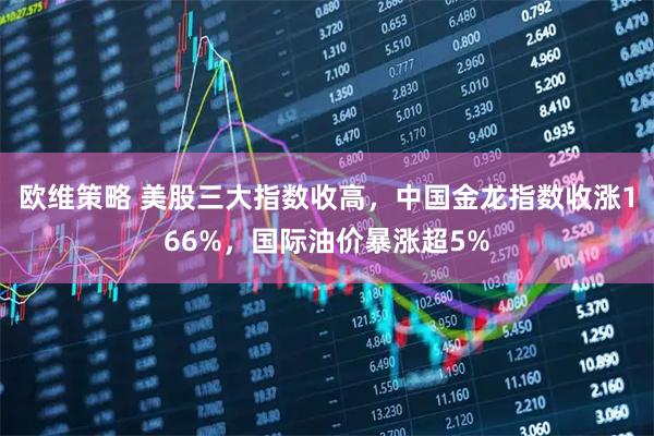 欧维策略 美股三大指数收高，中国金龙指数收涨166%，国际油价暴涨超5%